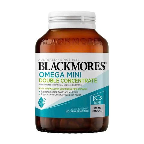 Viên uống Blackmores Omega Mini Double Concentrate 200 viên của úc
