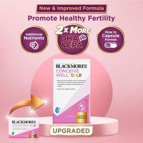 Viên uống bổ trứng Blackmores Conceive Well Gold 56 viên - Hỗ trợ thụ thai tự nhiên và sức khỏe phụ nữ trước khi mang thai 624956