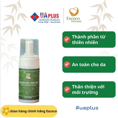Sữa Rửa Mặt Tràm Trà Escoco 100ml - Kháng Khuẩn, Kiềm Dầu, Giảm Mụn Cho Da Dầu & Hỗn Hợp - Chăm Sóc Da Tự Nhiên Việt Nam