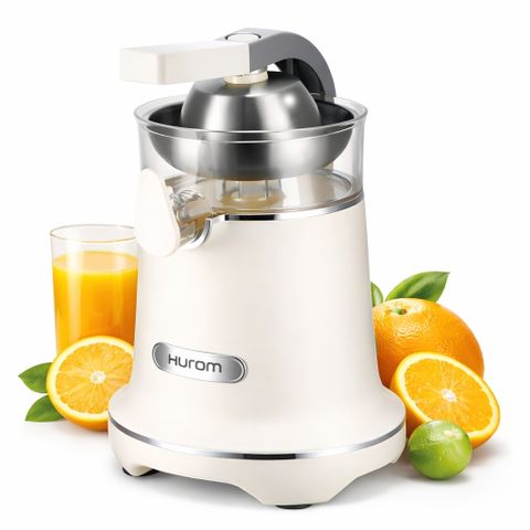 Máy vắt cam tự động Hurom CJ-B03FWH nội địa Hàn, máy ép cam điện cao cấp công suất 170W màu kem