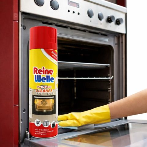 Dung dịch vệ sinh lò nướng, vỉ nướng 500ml Reine Welle, tẩy dầu mỡ cháy khét bám lâu ngày (dạng bọt)