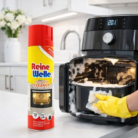 Dung dịch vệ sinh lò nướng, vỉ nướng 500ml Reine Welle, tẩy dầu mỡ cháy khét bám lâu ngày (dạng bọt)