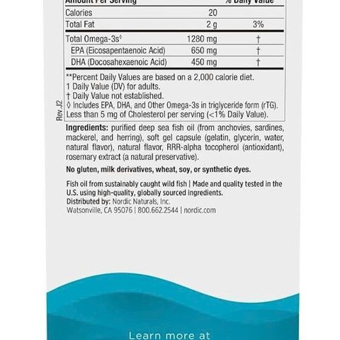 60/120/180 Viên 1280mg Nordic Naturals Ultimate Omega 1280 mg – nordic naturals ultimate omega 2x