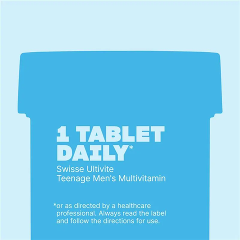 Vitamin Tổng Hợp Cho Nam Giới Swisse Teenage Ultivite - 60 Viên Hỗ Trợ Năng Lượng và Dinh Dưỡng Hàng Ngày 625128