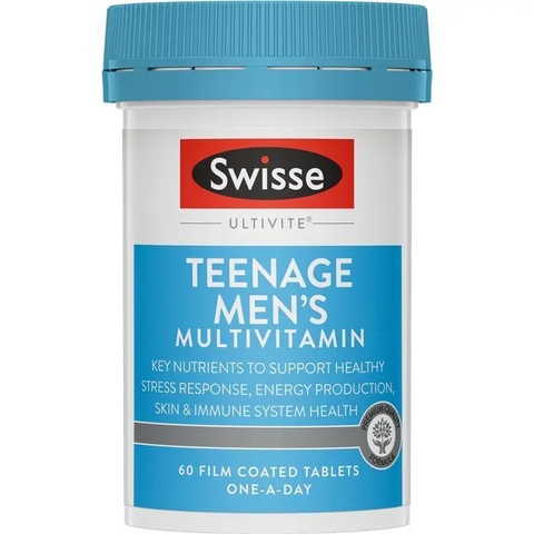 Vitamin Tổng Hợp Cho Nam Giới Swisse Teenage Ultivite - 60 Viên Hỗ Trợ Năng Lượng và Dinh Dưỡng Hàng Ngày 625128