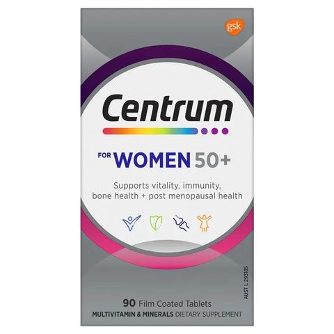 Viên Uống Bổ Sung Vitamin Tổng Hợp Centrum Women 50+ Tăng Cường Sức Khỏe Giảm Stress Hỗ Trợ Tim Mạch