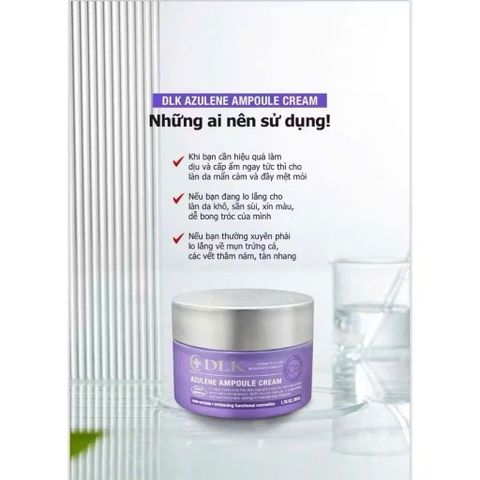 (CHÍNH HÃNG) Kem Dưỡng Da DLK Azulene Ampoule Cream Hỗ Trợ Phục Hồi Và Làm Dịu Da Nhạy Cảm - 50g