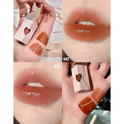 Set 2 Son YSL limited (vân đá - màu 610+442)