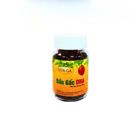 Viên Uống Dầu Gấc DHA VITA-GA Hỗ Trợ Giảm Các Biểu Hiện Khô Mắt - Hộp 100 Viên Nang Mềm