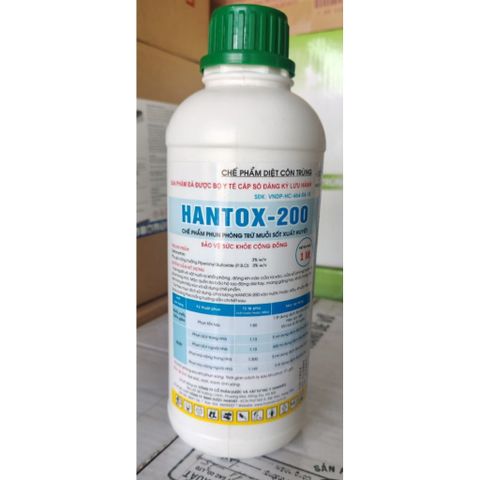HANTOX 200 1LÍT DIỆT MUỖI, RUỒI, MUỖI, KIẾN, GIÁN, BỌ CHÉT VÀ LOẠI CÔN TRÙNG, Trong Chăn Nuôi Và Trang Trại Cấp Phép