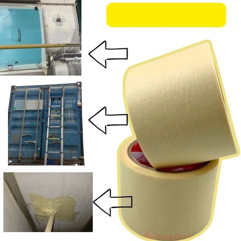Băng Keo Giấy Rộng 10cm, Dài 22m Giá Rẻ Nhất, Siêu Dính Chắc, Chịu Nhiệt Tốt, Ứng Dụng Nhiều