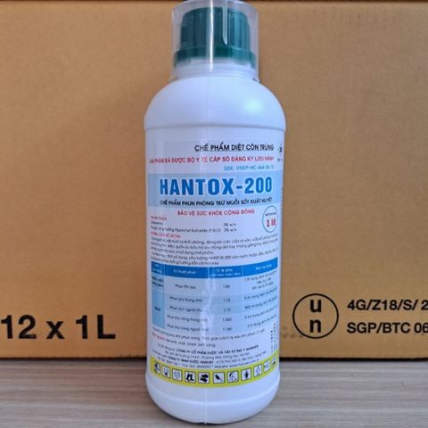 HANTOX 200 1LÍT DIỆT MUỖI, RUỒI, MUỖI, KIẾN, GIÁN, BỌ CHÉT VÀ LOẠI CÔN TRÙNG, Trong Chăn Nuôi Và Trang Trại Cấp Phép