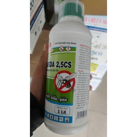 HAN-LAMBDA2.5CS 1 LÍT Chuyên tiêu diệt côn trùng gây hại như muỗi (muỗi bệnh sốt xuất huyết, sốt rét),ruồi, kiến,và gián