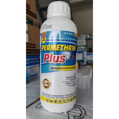 PERMERTHRIN PLUS 1 LÍT DIỆT MUỖI CÔN TRÙNG NHẬP KHẨU NGUYÊN CHAI ANH QUỐC (Chính hãng), BỘ Y TẾ CẤP PHÉP LƯU HÀNH