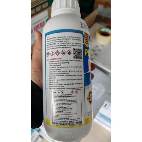 PERMERTHRIN PLUS 1 LÍT DIỆT MUỖI CÔN TRÙNG NHẬP KHẨU NGUYÊN CHAI ANH QUỐC (Chính hãng), BỘ Y TẾ CẤP PHÉP LƯU HÀNH