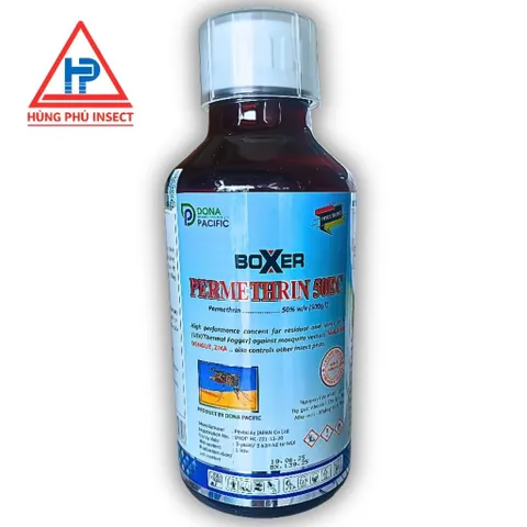PERMETHRIN 50EC 1 LÍT Nhật Bản-Diệt hiệu quả côn trùng gây hại như muỗi , ruồi, kiến, gián, rệp giường, bọ chét, ve/mạt