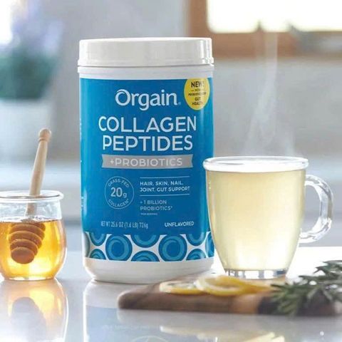 Bột collagen thuỷ phân không hương vị Orgain Collagen Peptides + Probiotics 726g của Mỹ