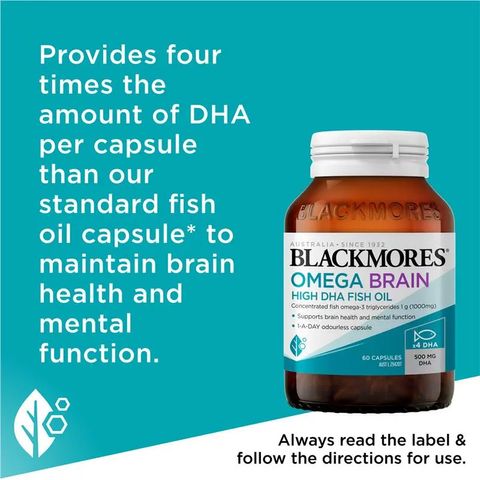 Viên Uống Dầu Cá Omega Bổ Não Blackmores Úc 60 Viên