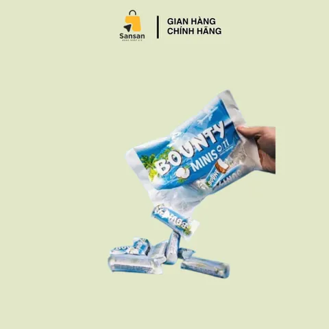 Kẹo Dừa Socola Bounty Miniatures - Hương Vị Thơm Ngon, Nguyên Liệu Mỹ, Trọng Lượng 227 Gram