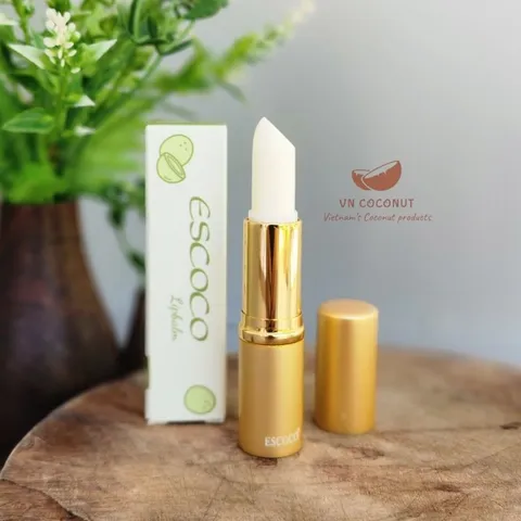 Date 6/26 Son dừa dưỡng môi Escoco coconut Lip Balm