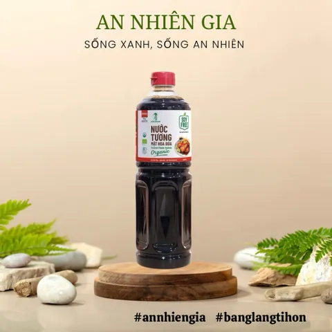 Nước tương mật hoa dừa organic Sokfarm - Dòng nguyên bản 1 lít