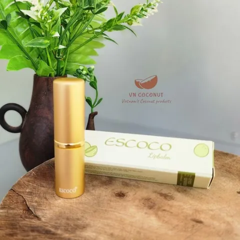 Date 6/26 Son dừa dưỡng môi Escoco coconut Lip Balm