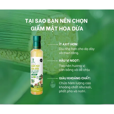 Giấm mật hoa dừa organic Sokfarm 1 lít 625737