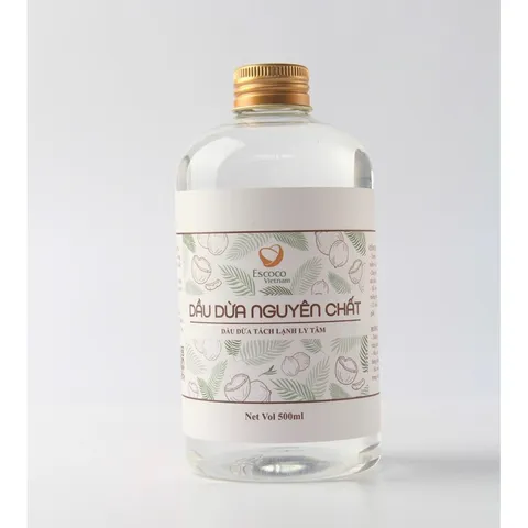 Dầu dừa tách lạnh ly tâm Coconut Oil Cold Pressed Escoco Vietnam