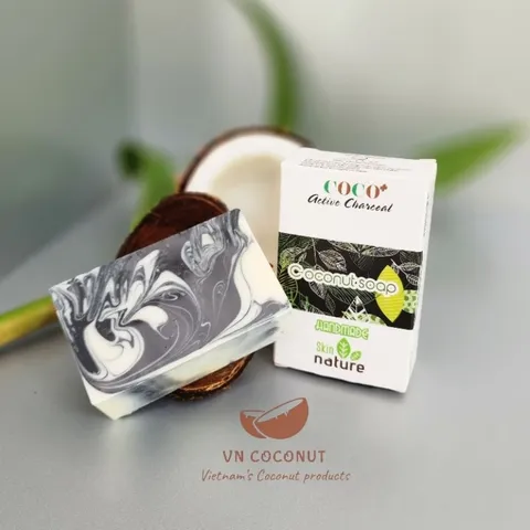 Xà bông dừa than hoạt tính phương pháp lạnh Escoco - Xà phòng thiên nhiên Handmade Soap 625740