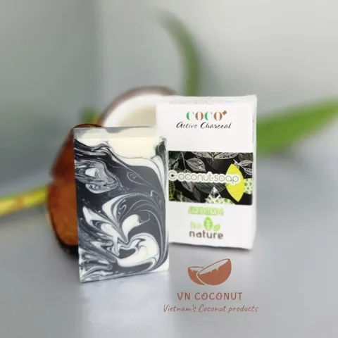 Xà bông dừa than hoạt tính phương pháp lạnh Escoco - Xà phòng thiên nhiên Handmade Soap 625740