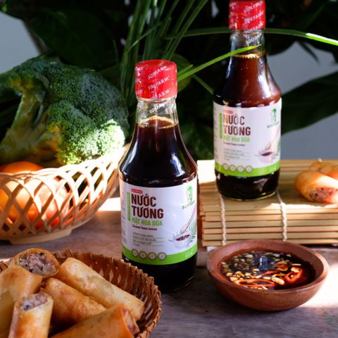 Nước tương mật hoa dừa organic Sokfarm - Dòng ít muối 500ml 625742