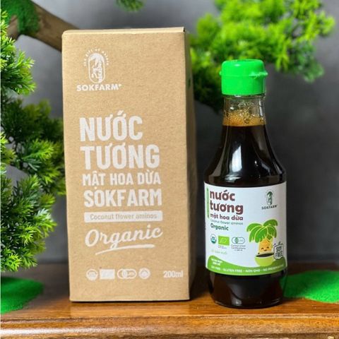 Nước tương mật hoa dừa Sokfarm dành cho bé ăn dặm 200ml - Nước tương cho bé ăn dặm Sokfarm