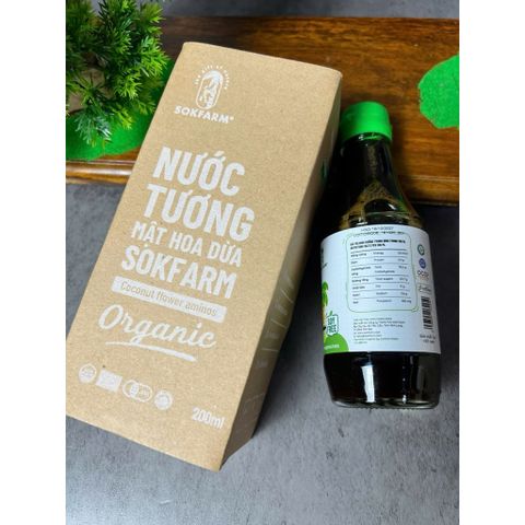 Nước tương mật hoa dừa Sokfarm dành cho bé ăn dặm 200ml - Nước tương cho bé ăn dặm Sokfarm