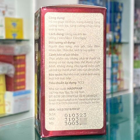 SÂM NHUNG BỔ THẬN -HỘP 60 viên