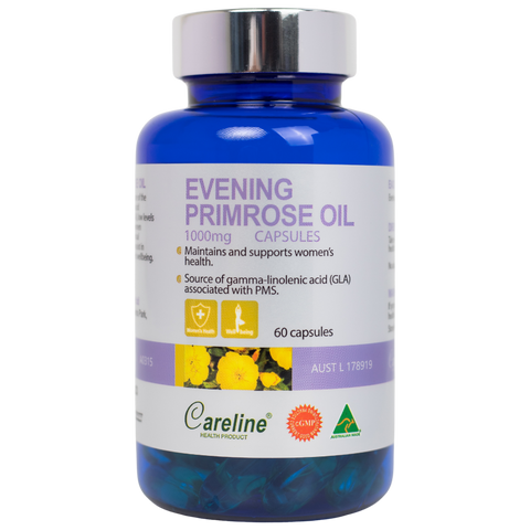 Tinh Dầu Hoa Anh Thảo Careline 1000mg - Hỗ Trợ Làm Đẹp Da & Cân Bằng Nội Tiết Tố (60 Viên) - Nhập Khẩu Chính Ngạch Úc
