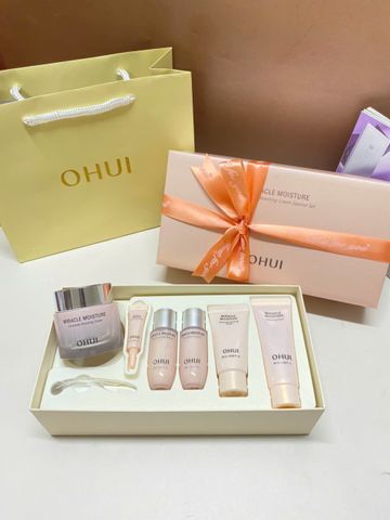 Kem Dưỡng Ẩm Ohui Miracle Moisture Ceramide 60ml - Bộ Sản Phẩm Dưỡng Ẩm Giúp Da Mịn Màng, Sáng Hồng, Chống Oxy Hoá