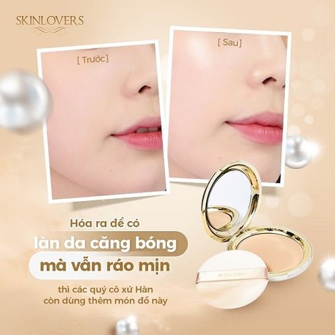 Phấn phủ Hàn dạng nén Skinlovers Blooming mỏng mịn tinh chất ngọc trai sáng da tự nhiên tạo lớp nền hoàn hảo