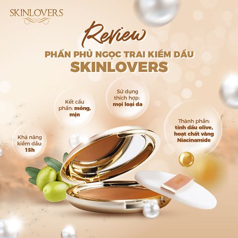 Phấn phủ Hàn dạng nén Skinlovers Blooming mỏng mịn tinh chất ngọc trai sáng da tự nhiên tạo lớp nền hoàn hảo