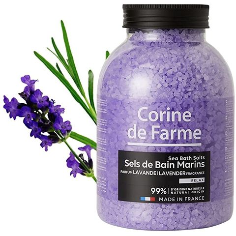 Muối tắm Corine de Farme hỗ trợ giảm thâm, tẩy cha chết dưỡng trắng sáng da 1.3Kg hương vani, oải hương, hoa hồng