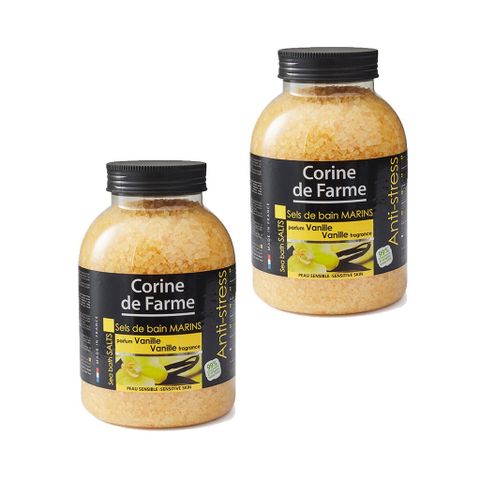 Muối tắm Corine de Farme hỗ trợ giảm thâm, tẩy cha chết dưỡng trắng sáng da 1.3Kg hương vani, oải hương, hoa hồng