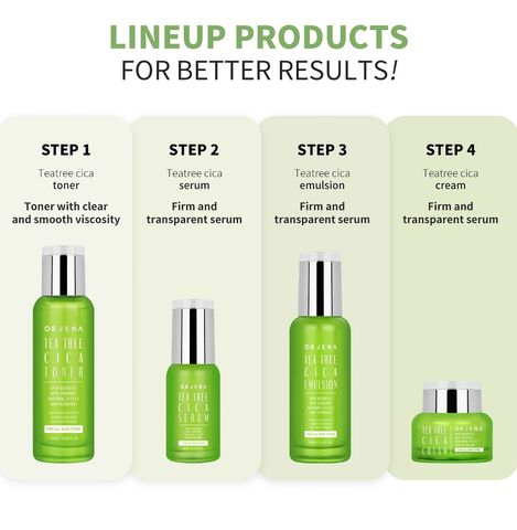 Toner Orjena Tràm Trà Rau Má  120ML Giúp Cân Bằng Da, Thấm Nhanh, Dịu Da Mẩn Đỏ, Phục Hồi Tái Tạo Do Làn Da Mụn Viêm