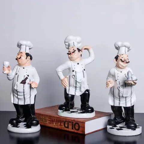 (Có video) Tượng đầu bếp trang trí bếp, decor bếp, yêu bếp nghiện nhà