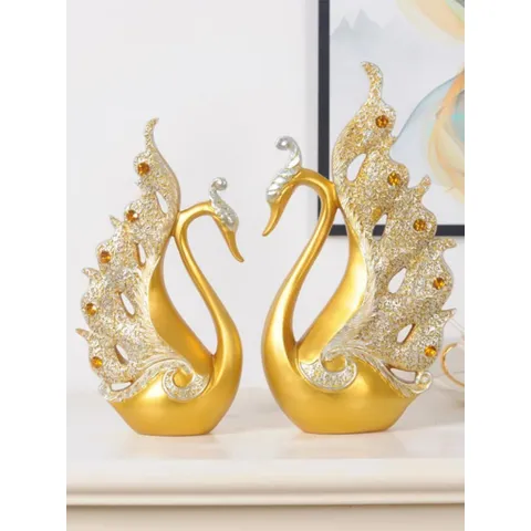 Tượng đôi thiên nga uyên ương trang trí decor nhà cửa, quà tặng đám cưới, quà tân gia