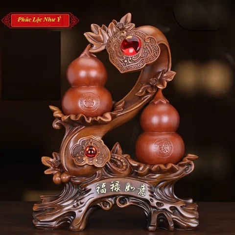 Tượng hồ lô đôi trang trí nhà cửa phòng khách, tủ kệ, quà tặng tân gia cao cấp