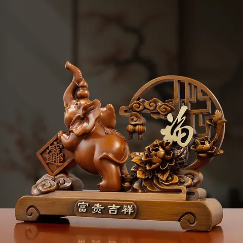 Tượng VOI PHÚ QUÝ CÁT TƯỜNG, tượng trang trí decor nhà cửa cao cấp