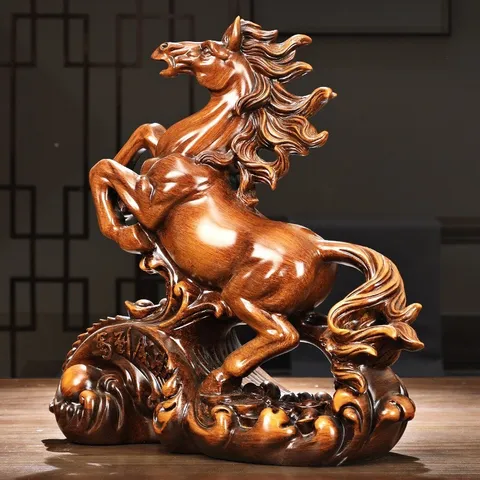 Tượng ngựa mã đáo thành công cao 22 cm