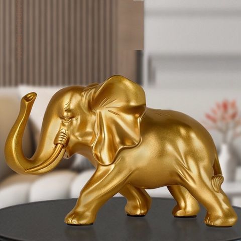 Tượng trang trí nhà cửa voi vàng, tượng voi phong thủy