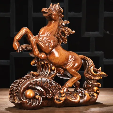 Tượng ngựa mã đáo thành công cao 22 cm
