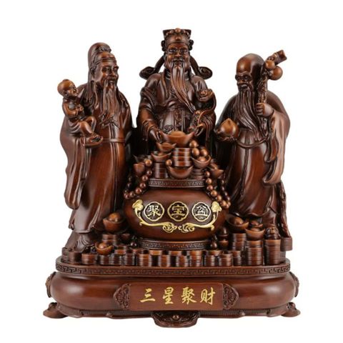 (Size 39 cm) Tượng tam đa Phúc Lộc Thọ, Tam Tinh trang trí nhà cửa, decor phòng khách, quà tặng tân gia