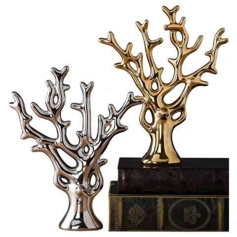 Tượng trang trí, tượng decor phòng khách, trang trí tủ kệ mạ vàng mạ bạc các loại